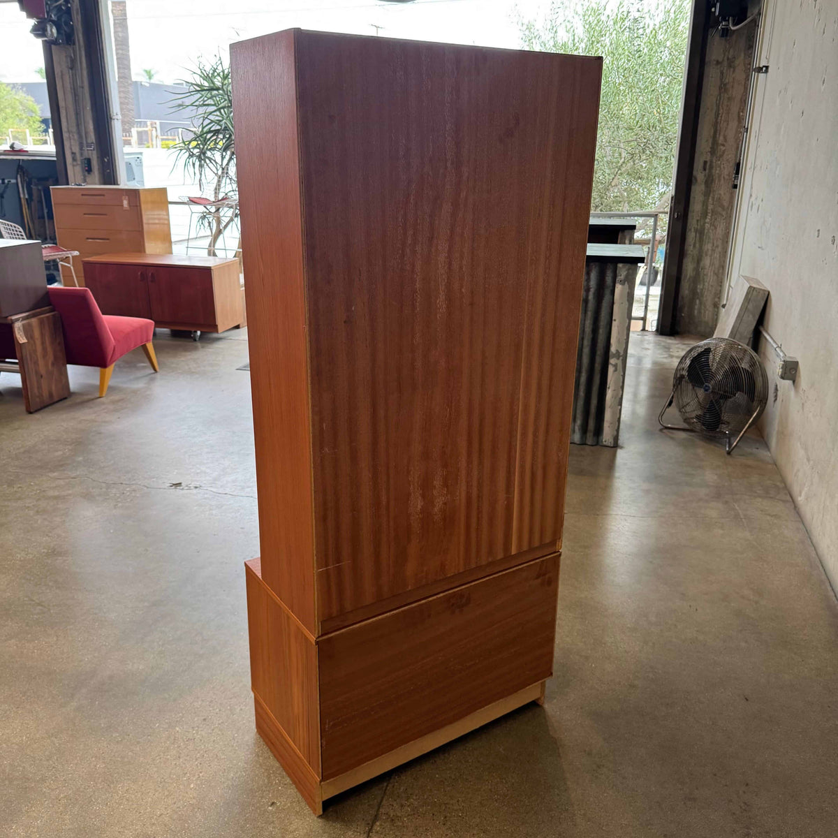 Danish Modern Teak Shelf Cabinet W/ Record Storage