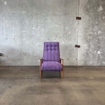 Mid Century Modern Reclining Lounge Chair By Milo Baughman for James Inc