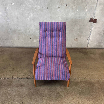 Mid Century Modern Reclining Lounge Chair By Milo Baughman for James Inc