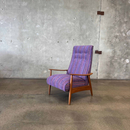 Mid Century Modern Reclining Lounge Chair By Milo Baughman for James Inc