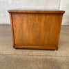 Vintage Tomlinson Leather Top Cabinet with Key