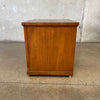 Vintage Tomlinson Leather Top Cabinet with Key