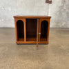 Vintage Tomlinson Leather Top Cabinet with Key