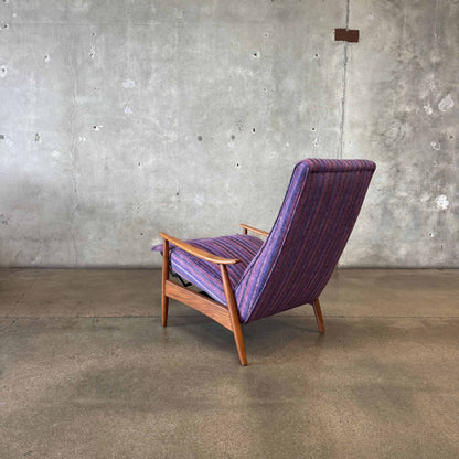 Mid Century Modern Reclining Lounge Chair By Milo Baughman for James Inc