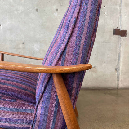 Mid Century Modern Reclining Lounge Chair By Milo Baughman for James Inc