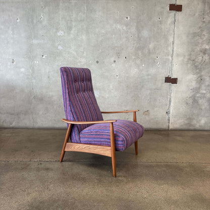 Mid Century Modern Reclining Lounge Chair By Milo Baughman for James Inc