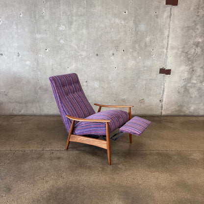 Mid Century Modern Reclining Lounge Chair By Milo Baughman for James Inc
