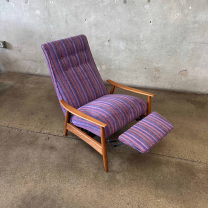 Mid Century Modern Reclining Lounge Chair By Milo Baughman for James Inc