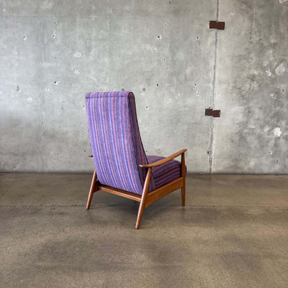 Mid Century Modern Reclining Lounge Chair By Milo Baughman for James Inc