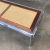 1970's Tubular Chrome & Cane Entry Table Console DIA Design Institute