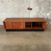 Mid Century Modern Tambour Door Credenza By Barzilay