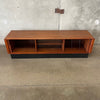 Mid Century Modern Tambour Door Credenza By Barzilay