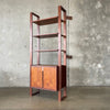 Mid Century Modern Walnut Wood Bookshelf By Barzilay