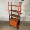 Mid Century Modern Walnut Wood Bookshelf By Barzilay