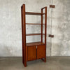 Mid Century Modern Walnut Wood Bookshelf By Barzilay