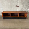 Mid Century Modern Tambour Door Record Storage Credenza By Barzilay