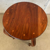 Biomorphic Solid Walnut Sculpted Accent Side Table With Curved Legs