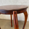 Biomorphic Solid Walnut Sculpted Accent Side Table With Curved Legs