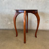 Biomorphic Solid Walnut Sculpted Accent Side Table With Curved Legs