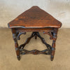 Antique Oak Triangle Plant Stand