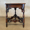 Antique Oak Triangle Plant Stand