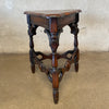 Antique Oak Triangle Plant Stand