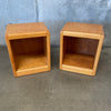 Pair of Mid Century Modern San Diego Design Cube Side Tables