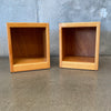 Pair of Mid Century Modern San Diego Design Cube Side Tables