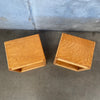 Pair of Mid Century Modern San Diego Design Cube Side Tables