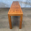 Vintage Oak Entryway Table Parsons Console