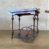 Antique Arts & Crafts Oak Bar Cart Circa 1900s