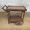 Antique Arts & Crafts Oak Bar Cart Circa 1900s