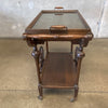 Antique Arts & Crafts Oak Bar Cart Circa 1900s