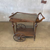 Antique Arts & Crafts Oak Bar Cart Circa 1900s