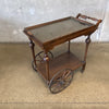 Antique Arts & Crafts Oak Bar Cart Circa 1900s