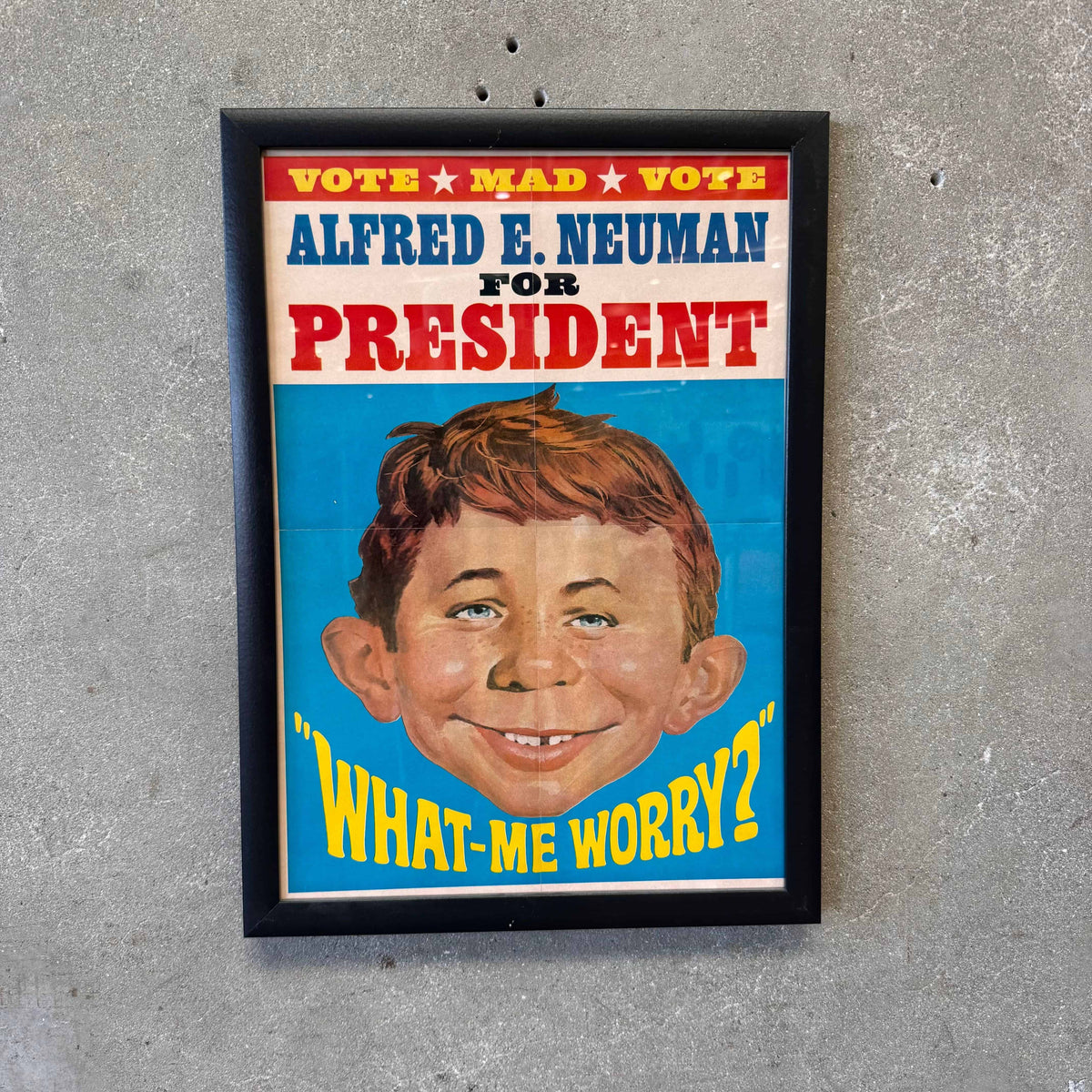 Framed Alfred E. Newman 1968 Promo Poster
