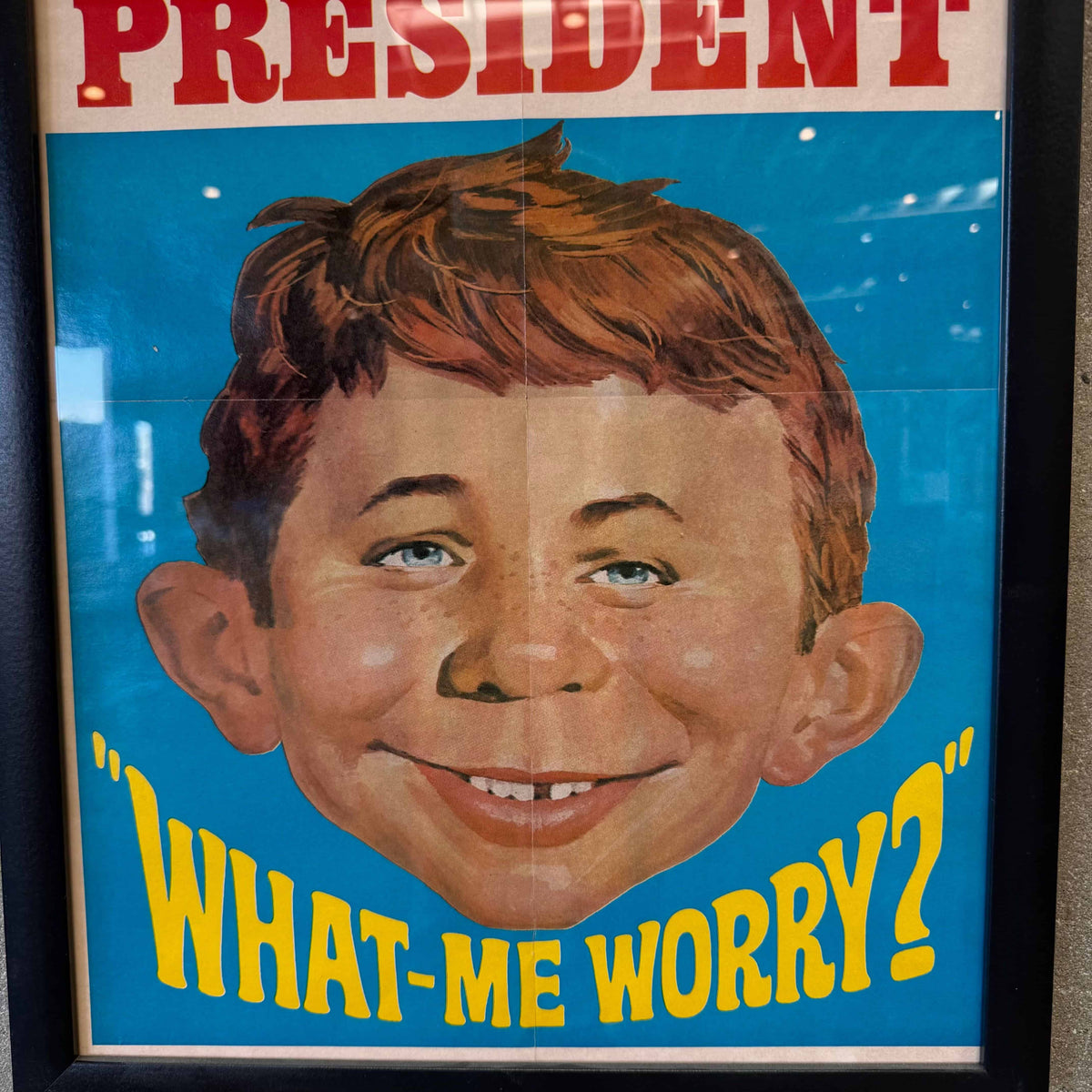Framed Alfred E. Newman 1968 Promo Poster