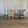 Vintage Folk Art Dining Chairs