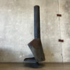 Vintage Mid Century Modern Matte Black Majestic "Firehood" Fireplace