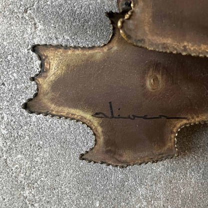Vintage Mid Century Modern Torch Cut Bird Sculpture