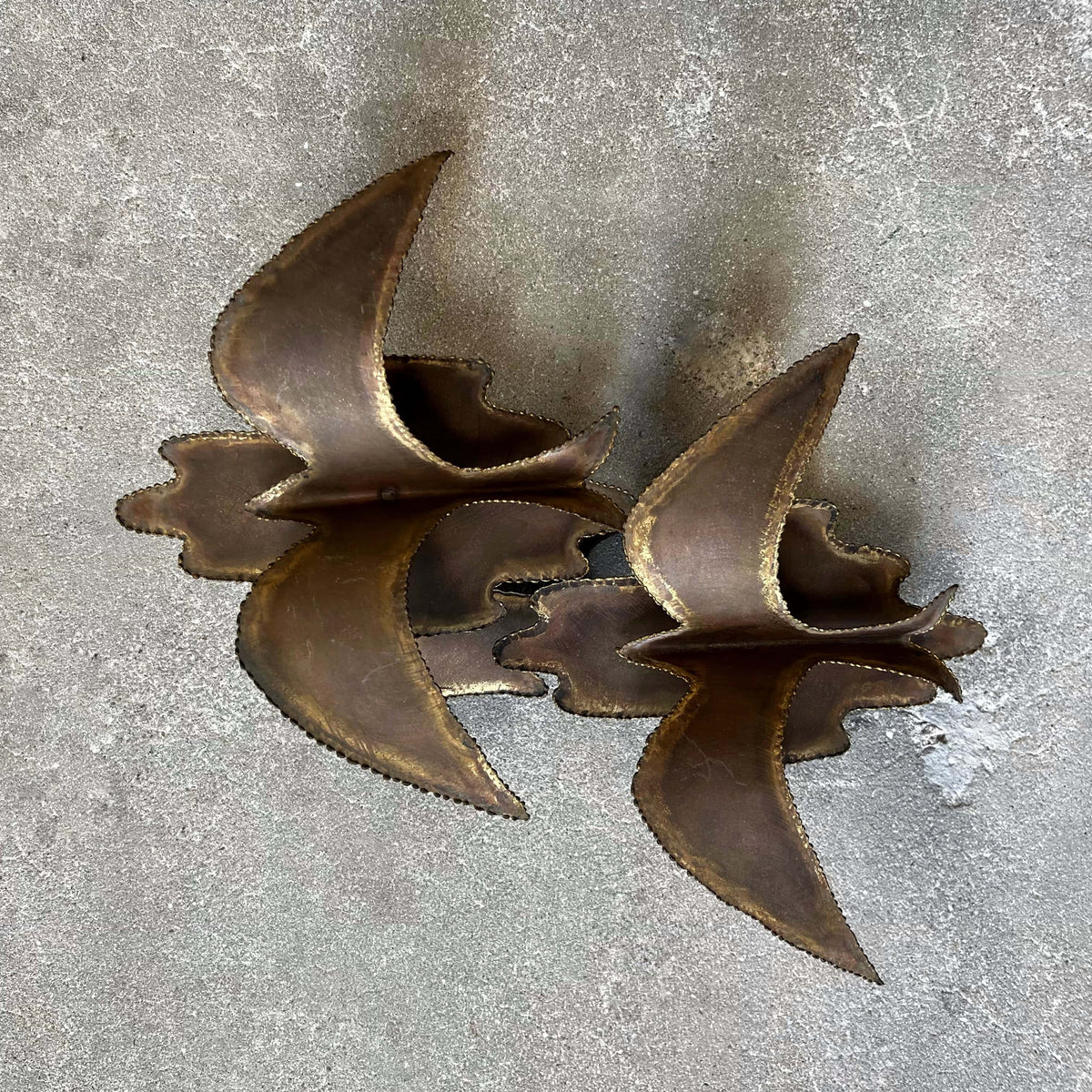 Vintage Mid Century Modern Torch Cut Bird Sculpture