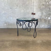 Antique Wrought Iron French Table w/ Glass Top