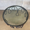 Antique Wrought Iron French Table w/ Glass Top