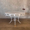 Vintage Wrought Iron & Plastic Dining Table With Four Chairs