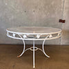 Vintage Wrought Iron & Plastic Dining Table With Four Chairs