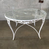 Vintage Iron & Glass Top Table & 4 Chairs Set