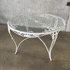 Vintage Iron & Glass Top Table & 4 Chairs Set