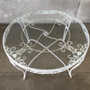 Vintage Iron & Glass Top Table & 4 Chairs Set