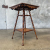 Antique Tiger Oak Plant Stand/Accent Table