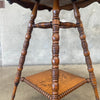 Antique Tiger Oak Plant Stand/Accent Table